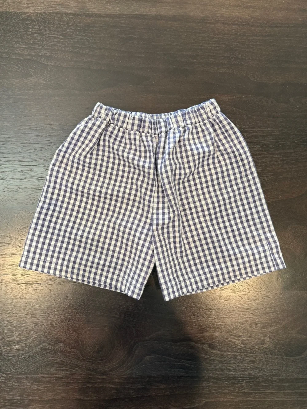 The Beaufort Bonnet Company Boys Gingham Pull-On Shorts Size 6 Blue White